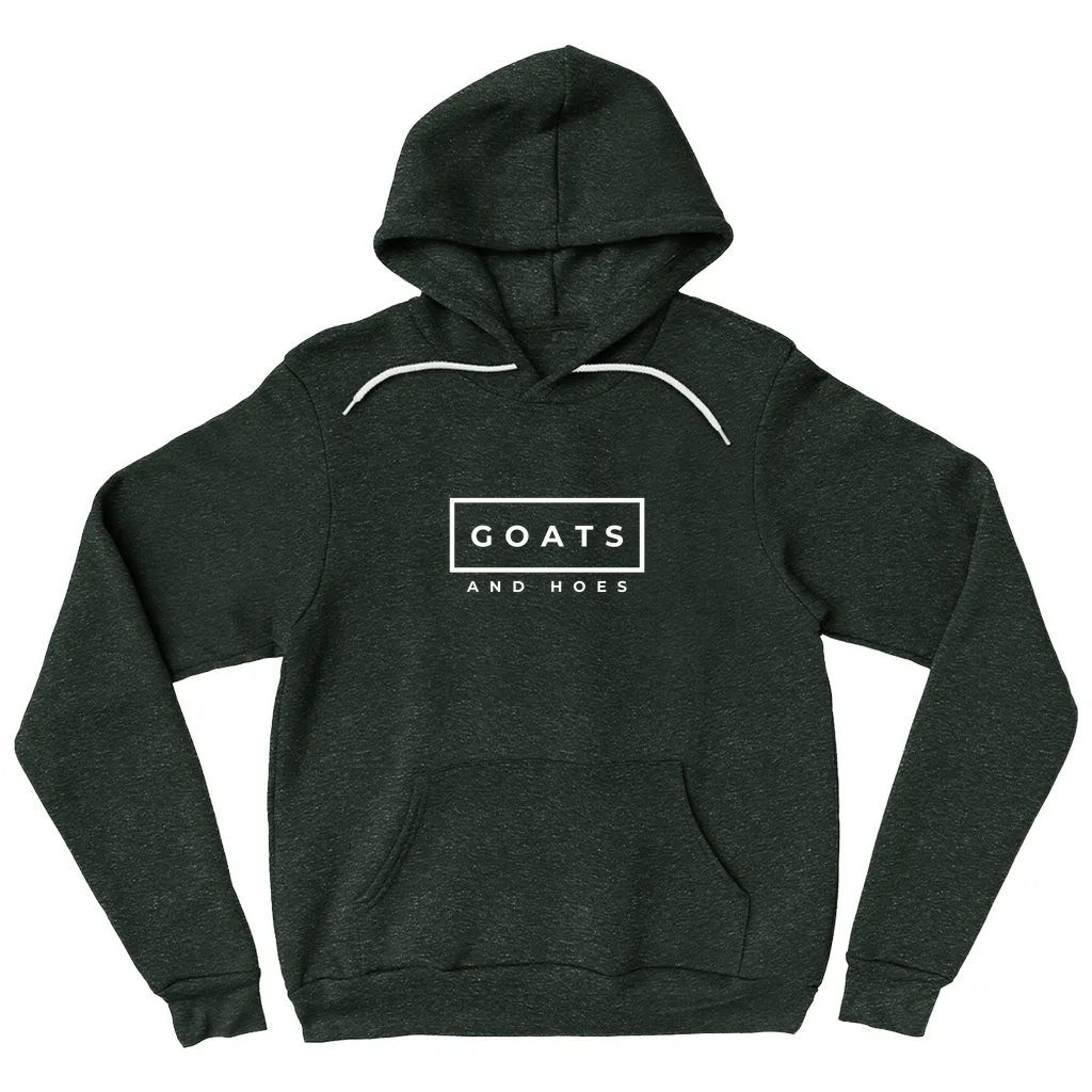 Goats & Hoes Hoodie Pullover White Design