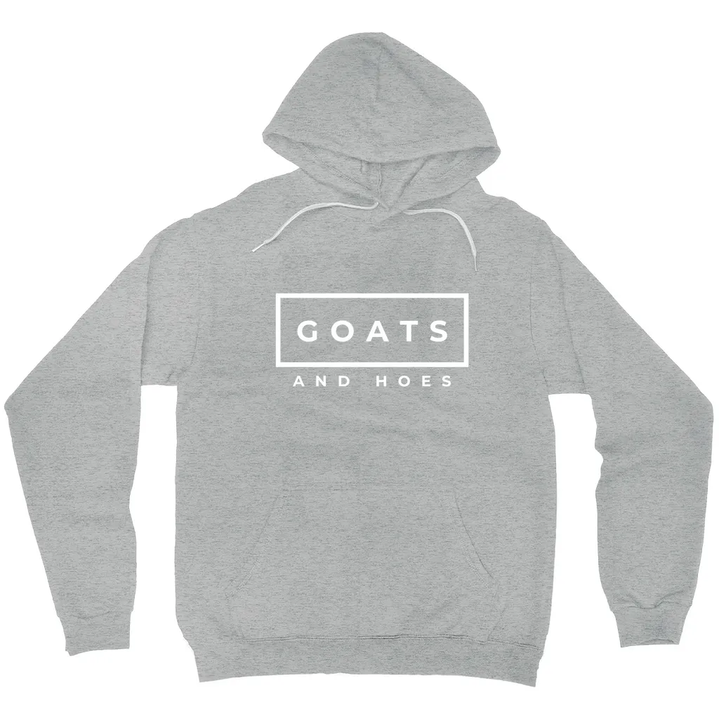 Goats & Hoes Hoodie Pullover White Design