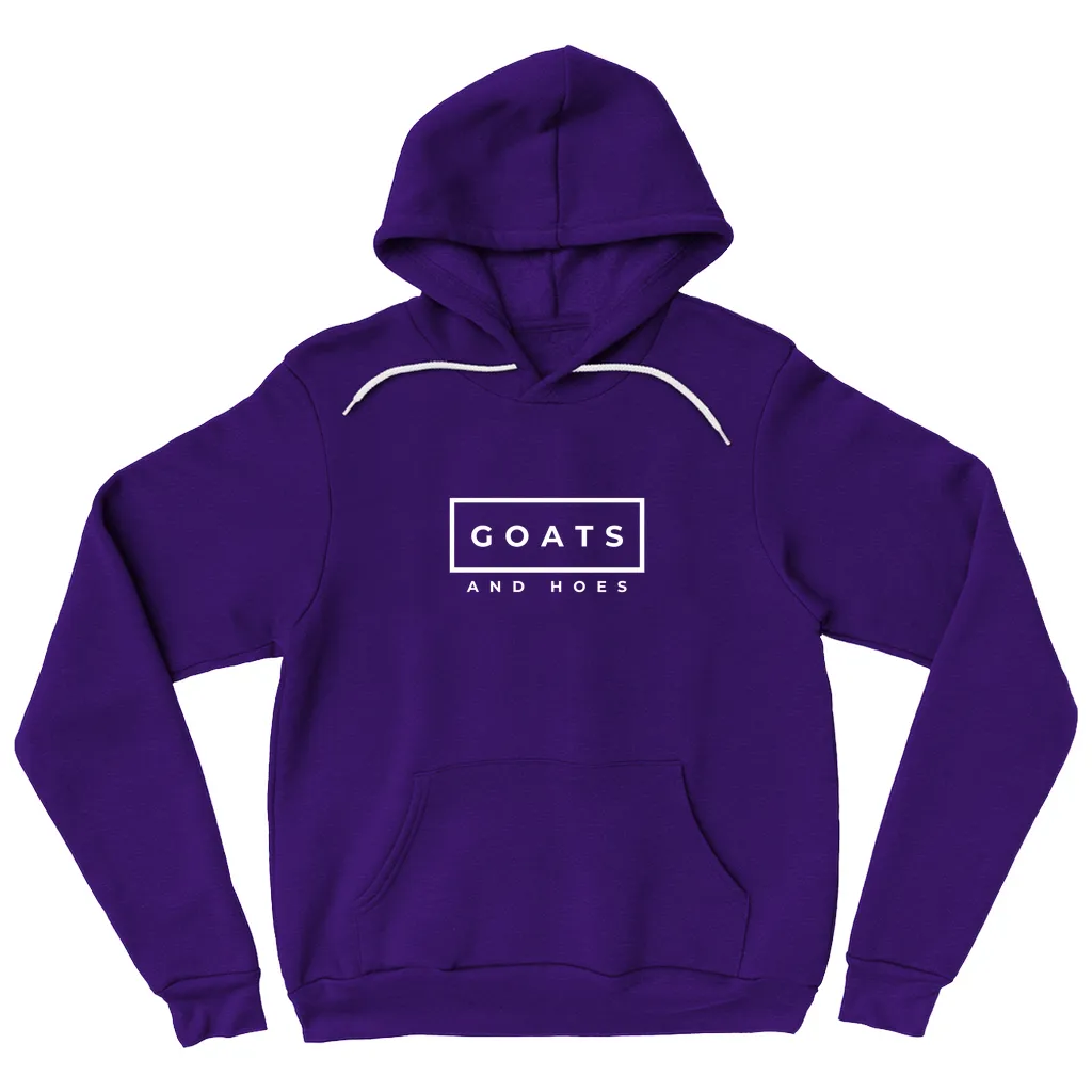 Goats & Hoes Hoodie Pullover White Design