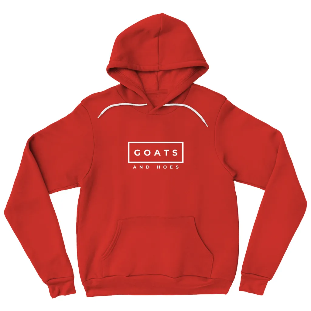 Goats & Hoes Hoodie Pullover White Design