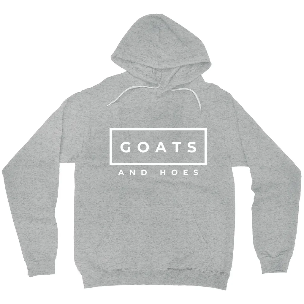 Goats & Hoes Hoodie Pullover White Design