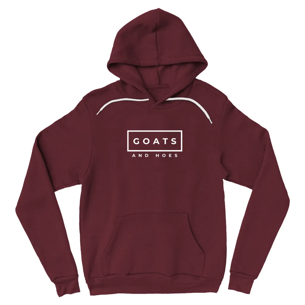 Goats & Hoes Hoodie Pullover White Design