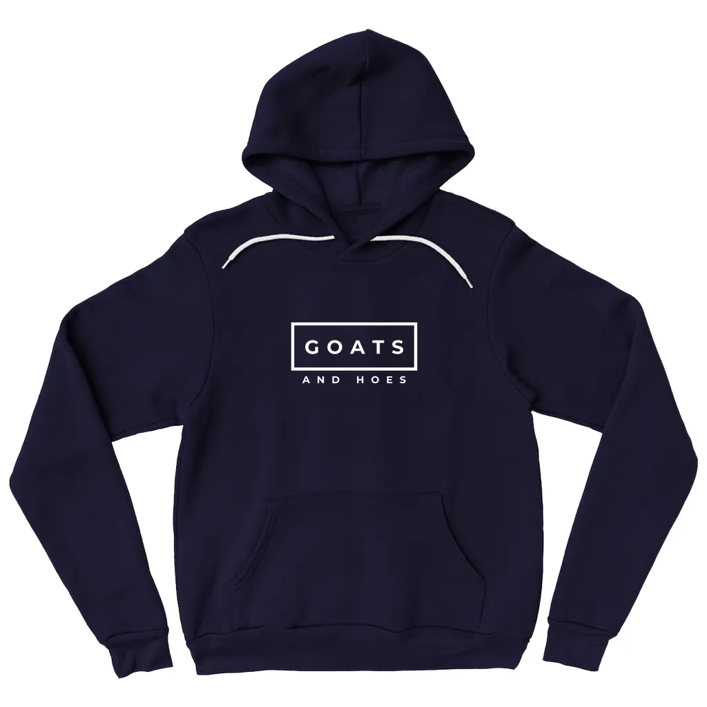 Goats & Hoes Hoodie Pullover White Design