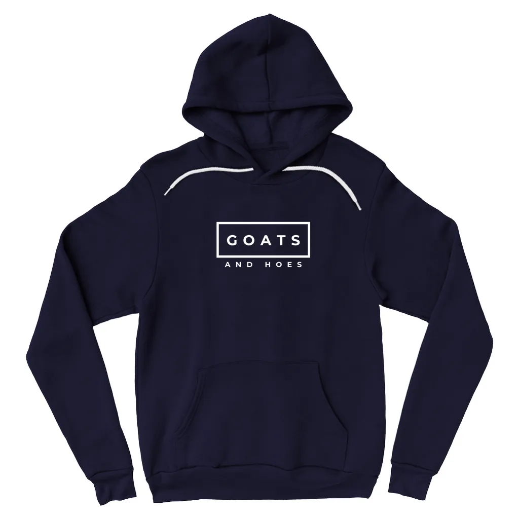 Goats & Hoes Hoodie Pullover White Design