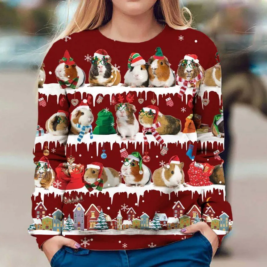 Guinea Pig - Snow Christmas - Premium Sweatshirt