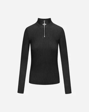 Half Zip Knit - Black