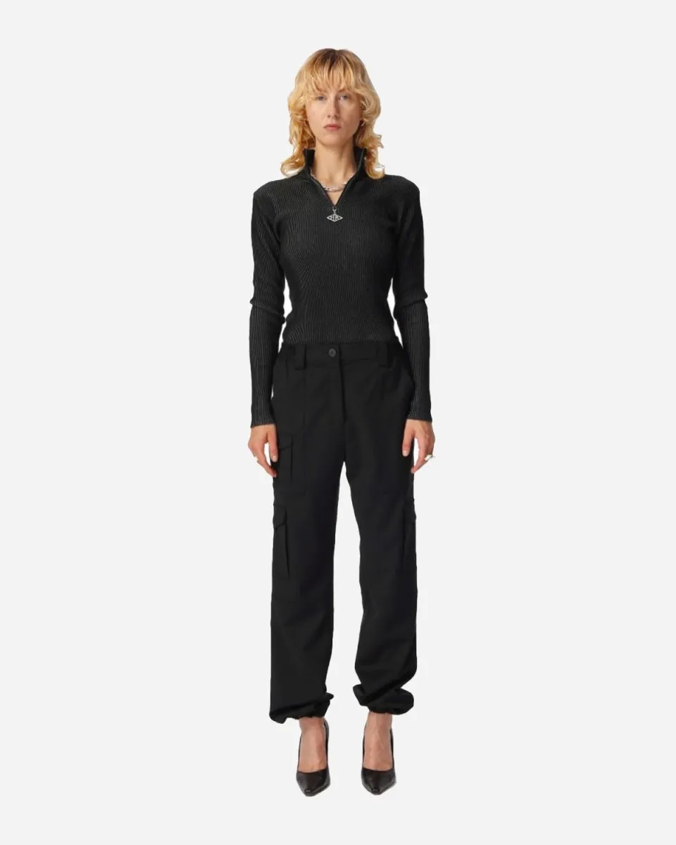 Half Zip Knit - Black