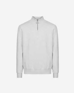 Half Zip Sweat - Light Grey Melange