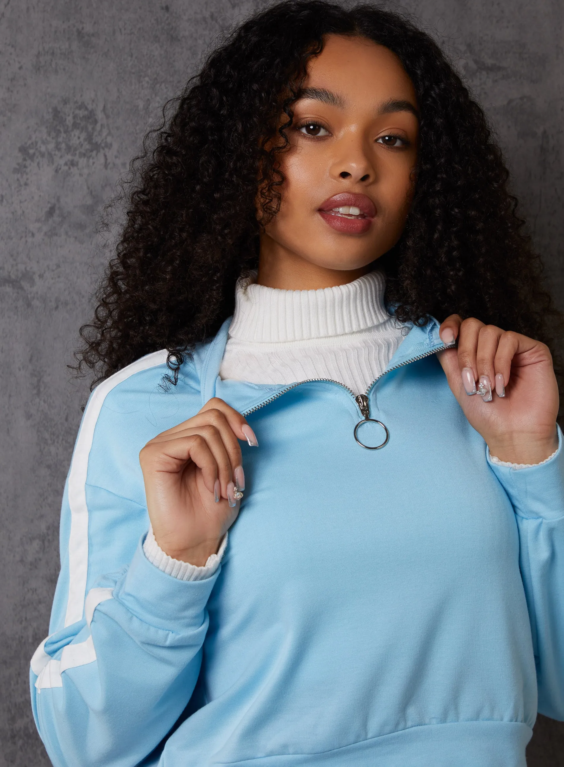 Half Zip Up Sweatshirt