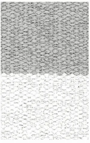 Hampton 4-inch Stripe Indoor/Outdoor PVC Rug - Light Gray/White