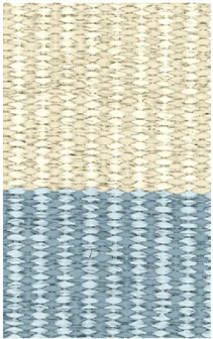 Hampton 4-inch Stripe Indoor/Outdoor PVC Rug - Med. Blue/Lt Blue