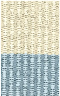 Hampton 4-inch Stripe Indoor/Outdoor PVC Rug - Med. Blue/Lt Blue