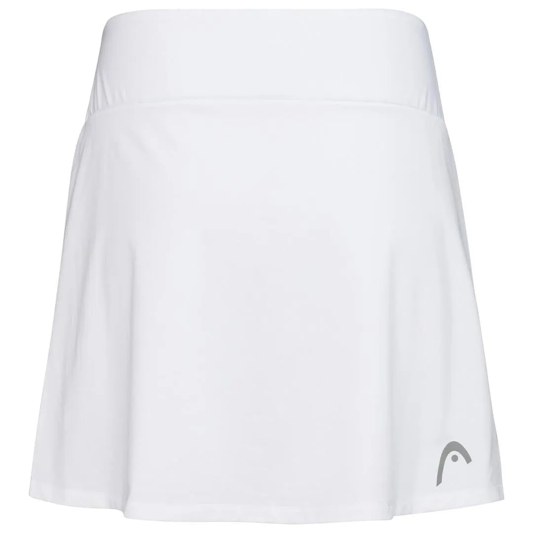 HEAD Womens Club Basic Badminton Skort Long - White
