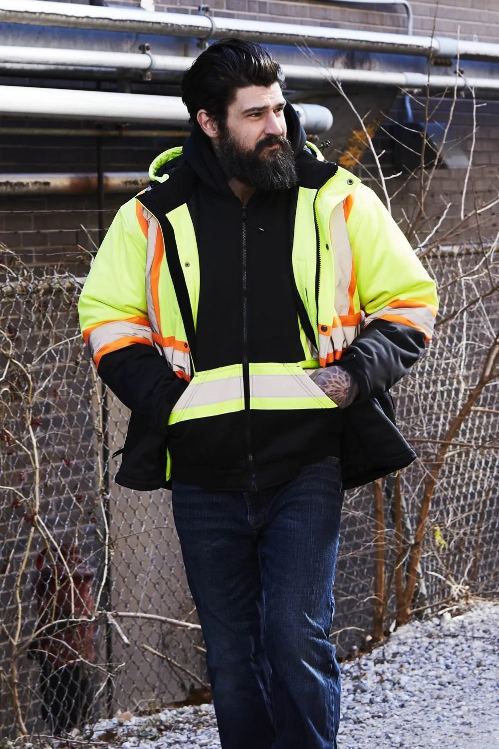 Hi Vis Softshell Winter Safety Jacket