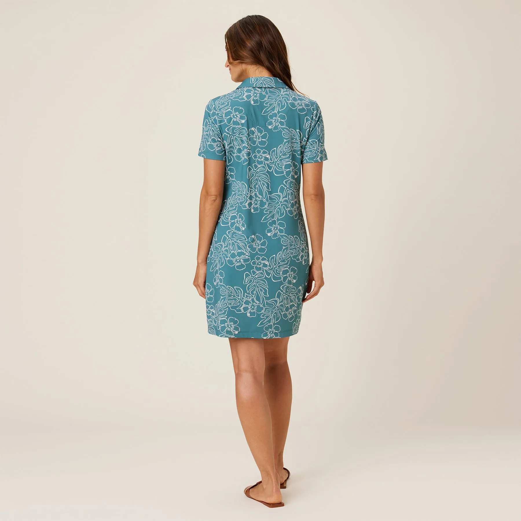HIBISCUS MONSTERA LIZZY PERFORMANCE DRESS