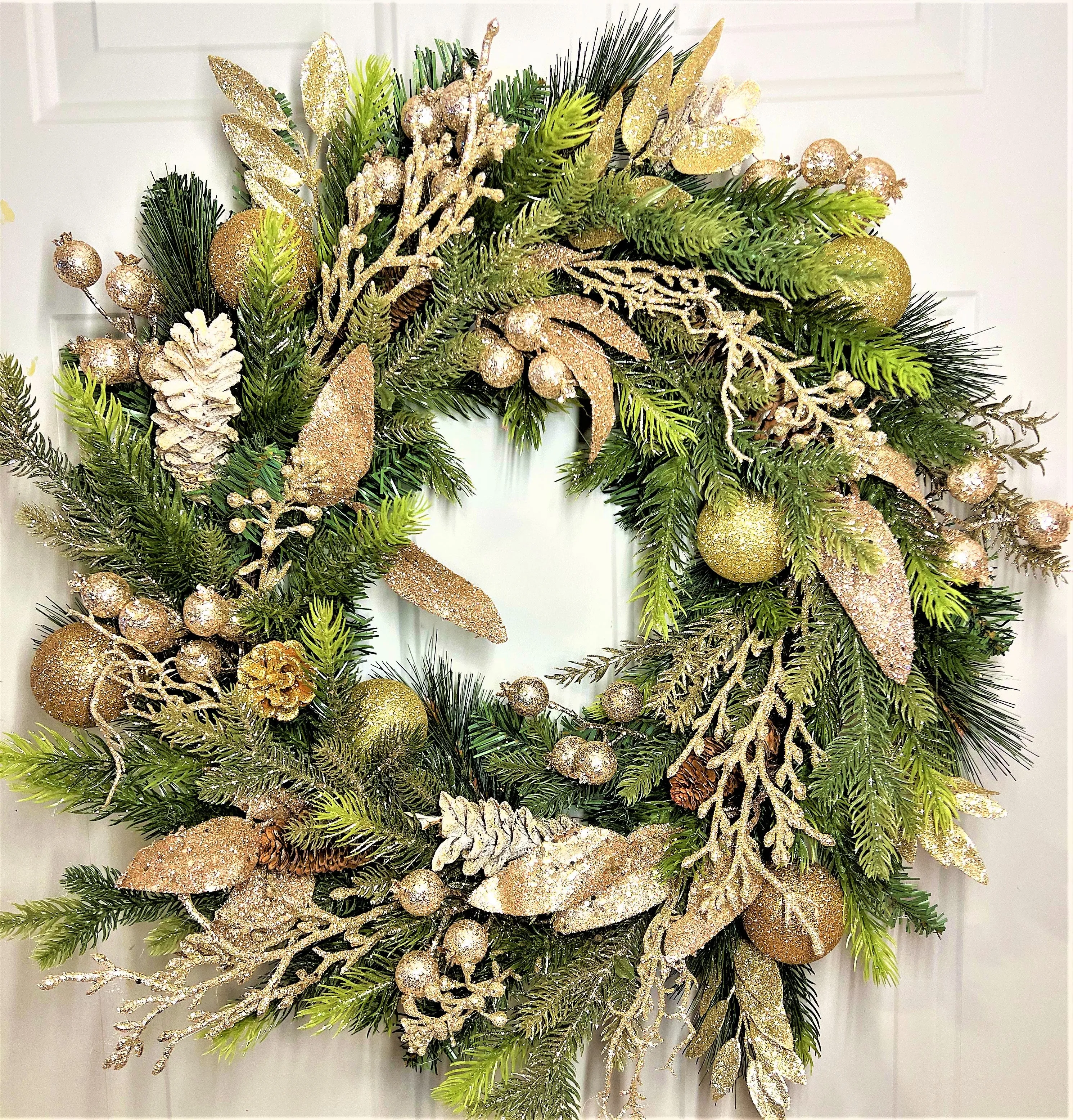 Holiday Wreath- Be Merry Christmas Wreath 25 " Diameter