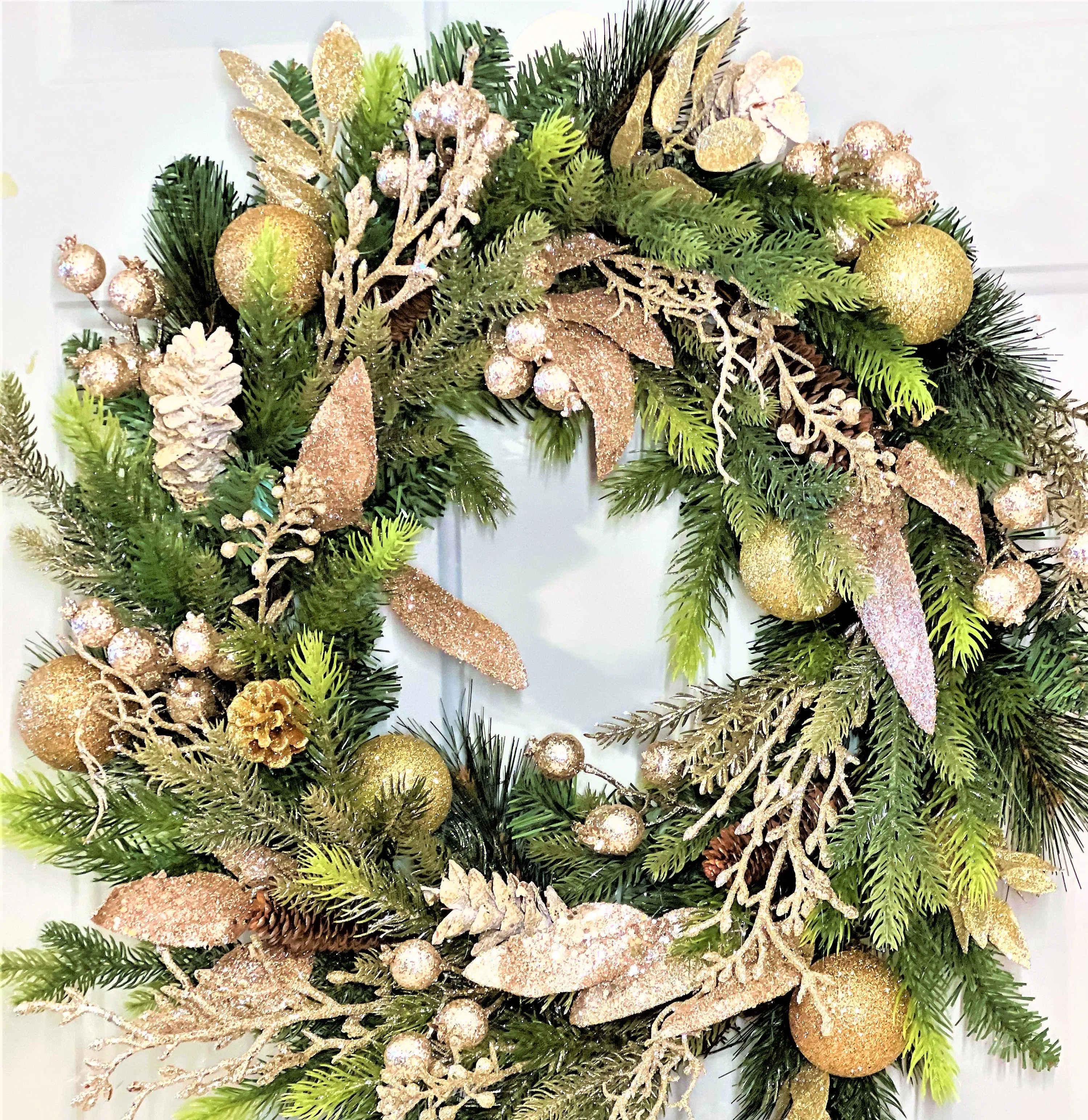 Holiday Wreath- Be Merry Christmas Wreath 25 " Diameter