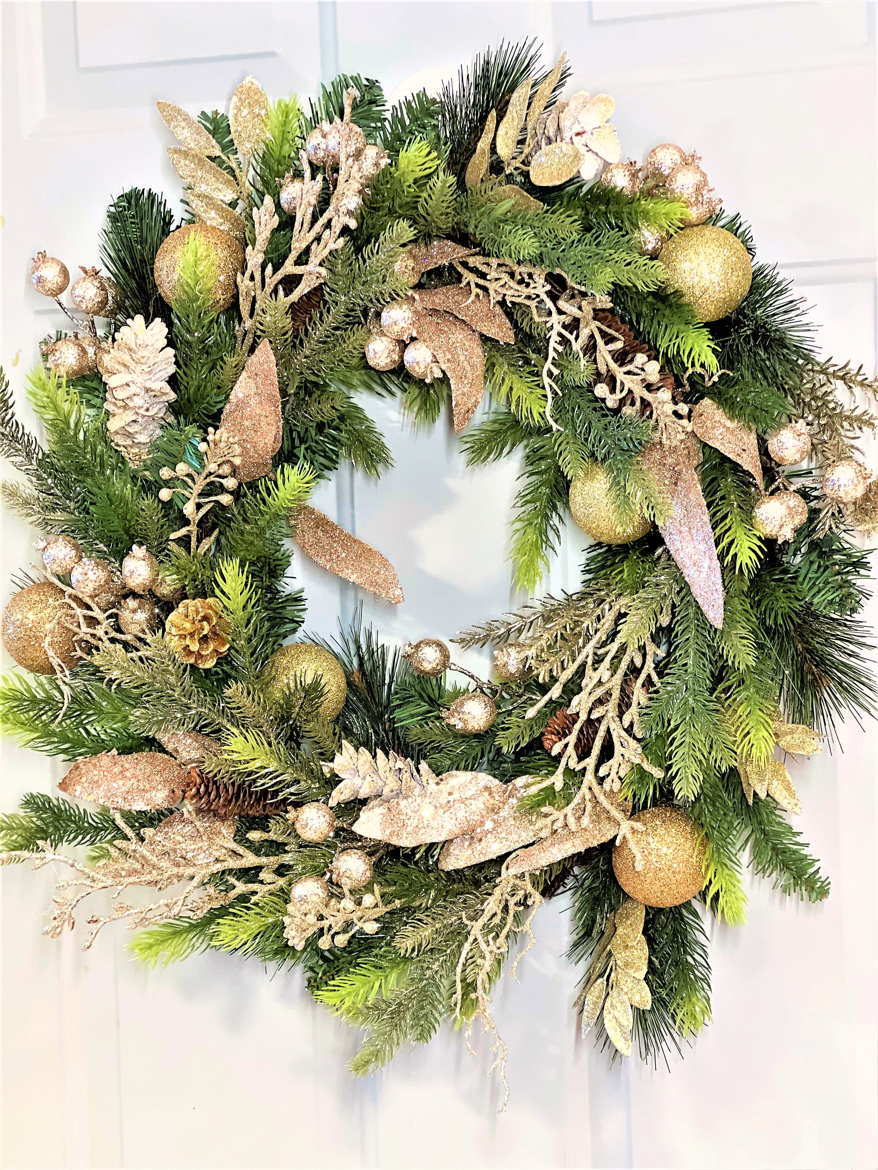Holiday Wreath- Be Merry Christmas Wreath 25 " Diameter