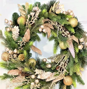 Holiday Wreath- Be Merry Christmas Wreath 25 " Diameter