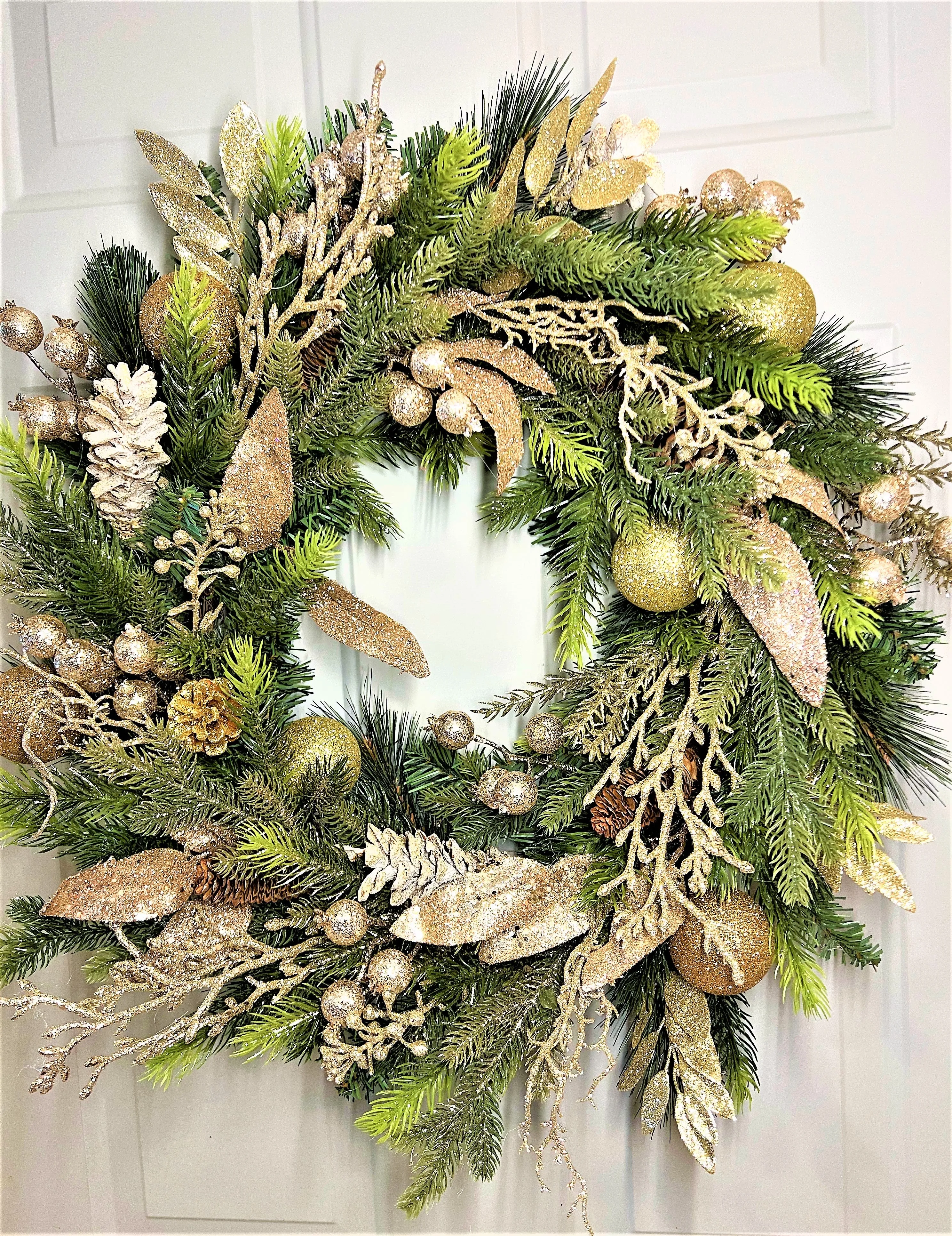 Holiday Wreath- Be Merry Christmas Wreath 25 " Diameter