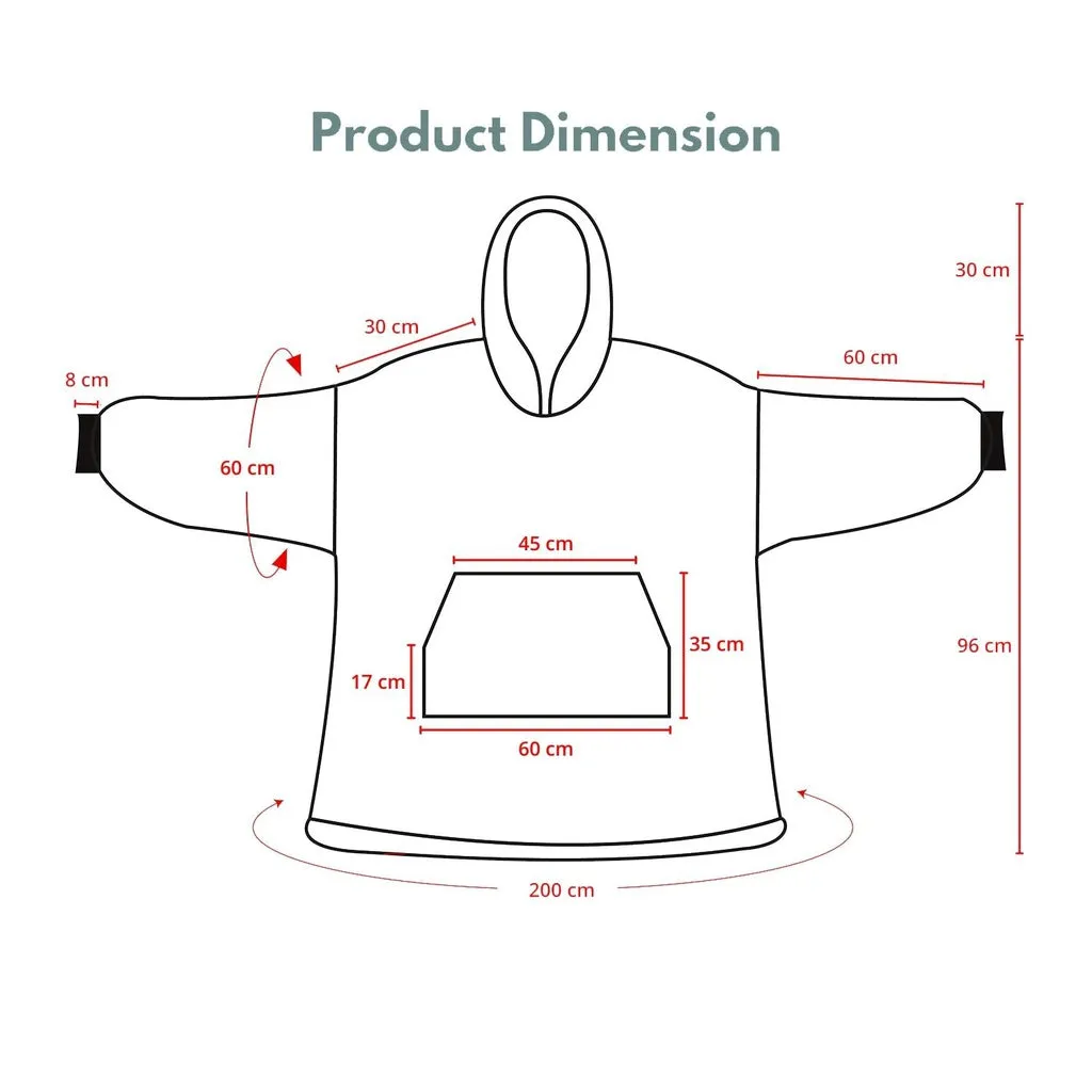 Hoodie Blanket Adult Tie-Dyed Grey