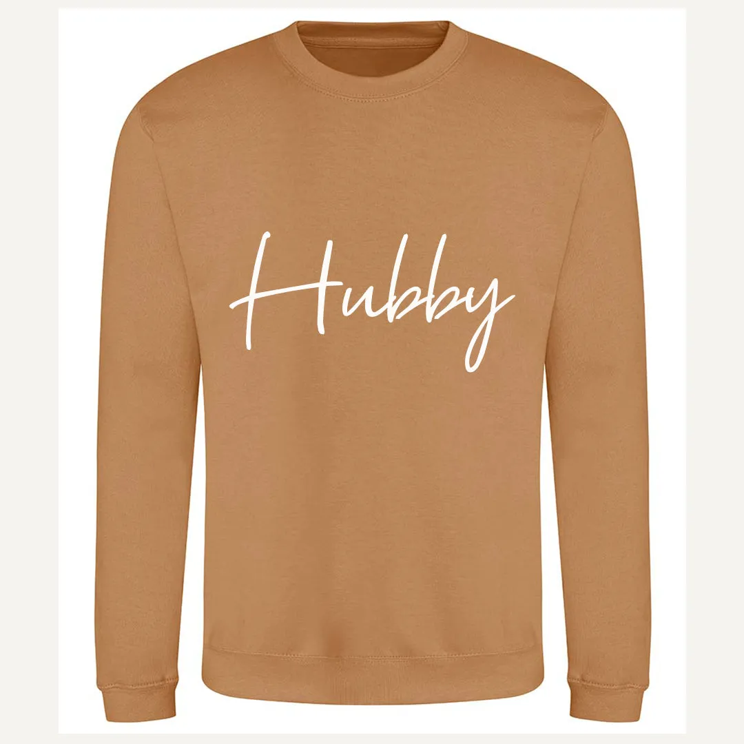 Hubby|Wifey Couple Sweatshirts - Caramel Latte