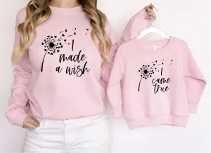 I Made a Wish Matching Sweatshirts