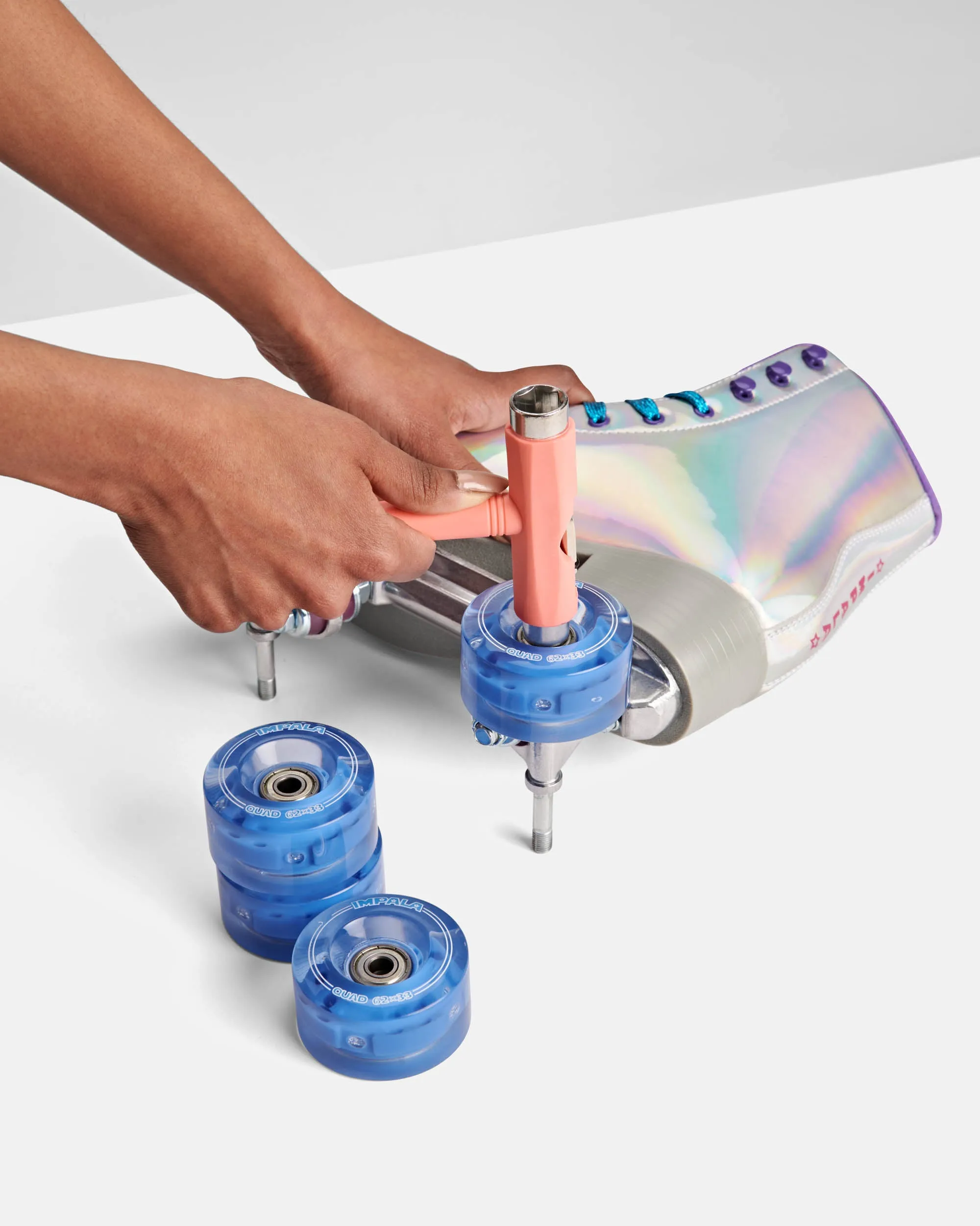 Impala Light Up Roller Skate Wheels (4-pack) - Blue
