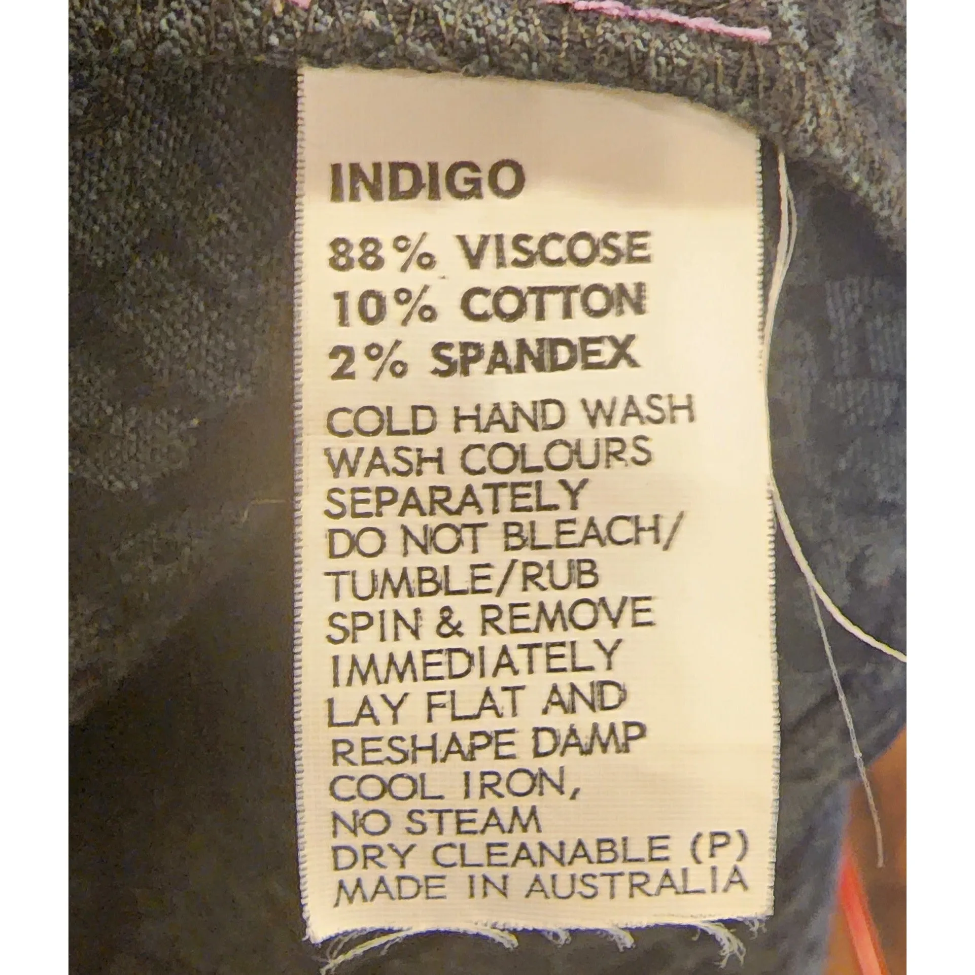 Indigo cropped black and grey jacket with subtle floral print size 10