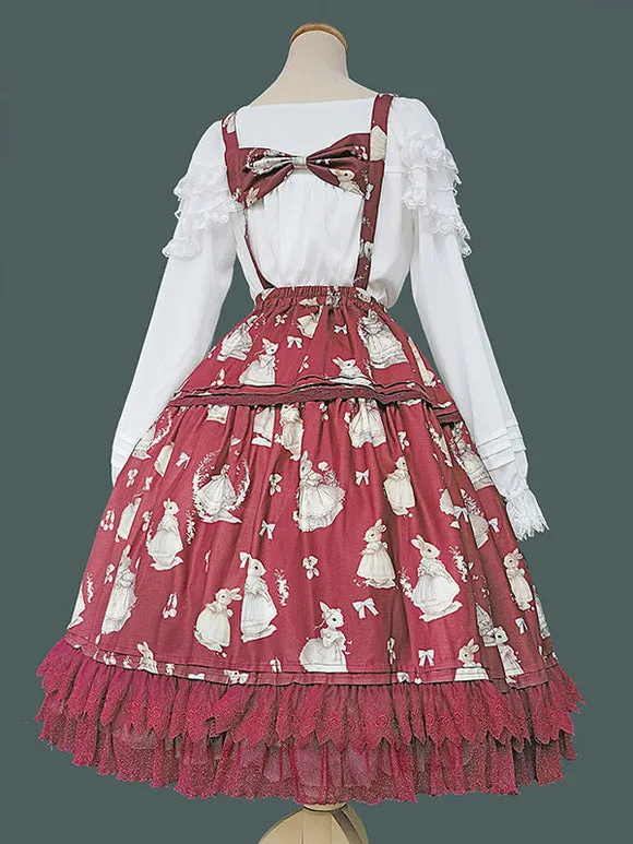 Infanta Lolita SK Light Apricot Bows Lolita Skirts