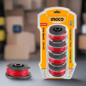 Ingco 4-Pieces Line Spool 1.6mm 5m for Lithium-ion Grass Trimmer - ALS1602