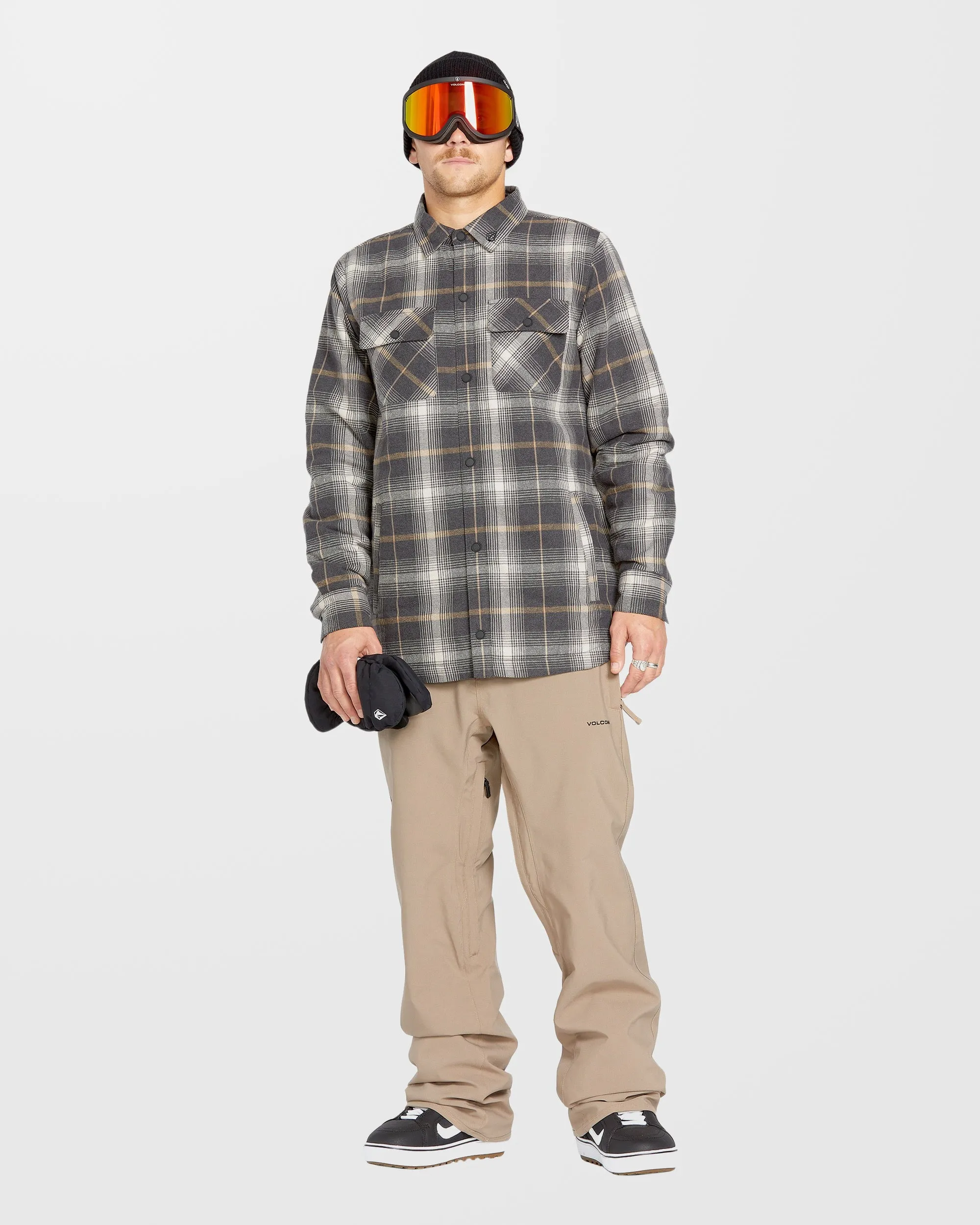 Insulated Riding Flannel Jacke - Stone