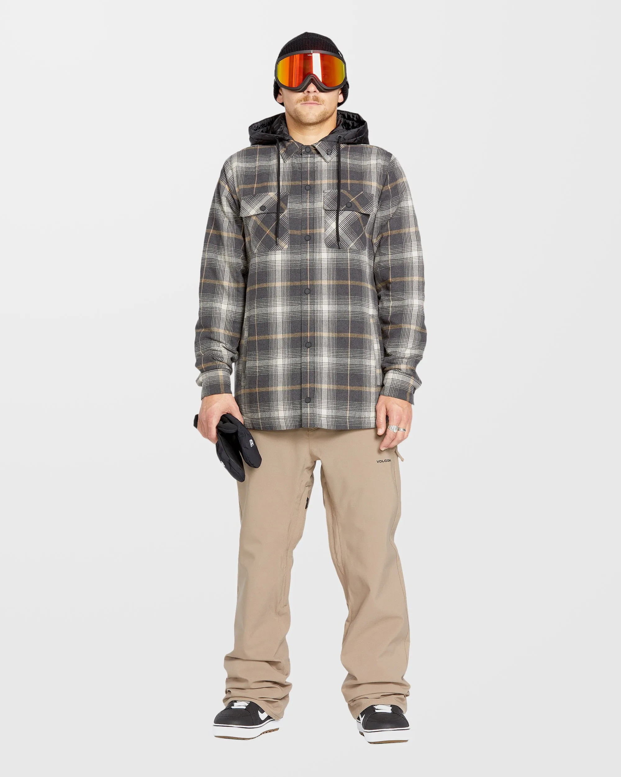 Insulated Riding Flannel Jacke - Stone