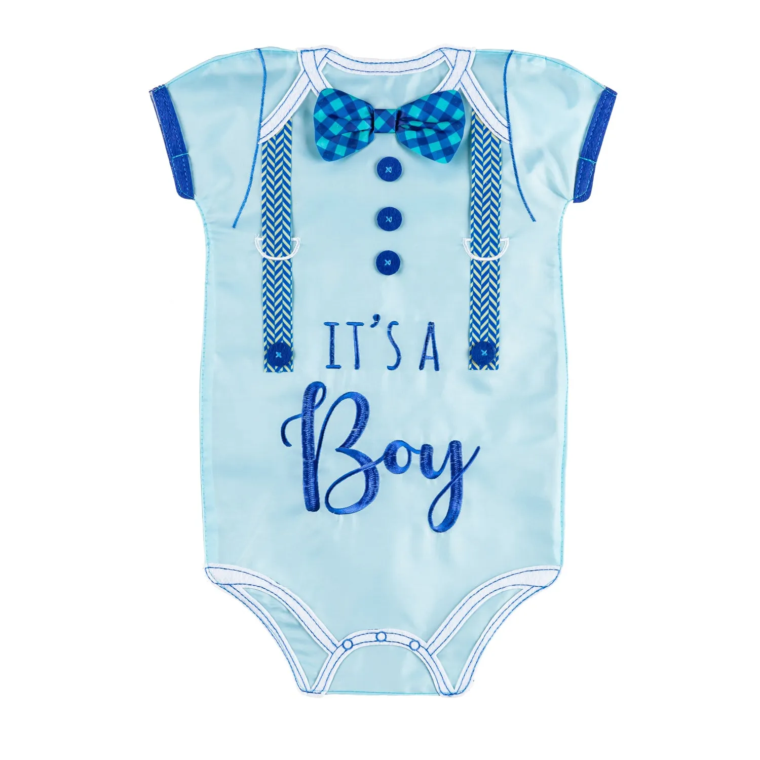 It's a Boy Tie and Suspenders Garden Applique Flag,169148