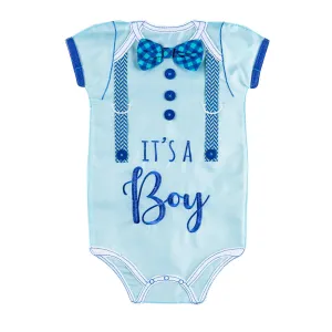 It's a Boy Tie and Suspenders Garden Applique Flag,169148