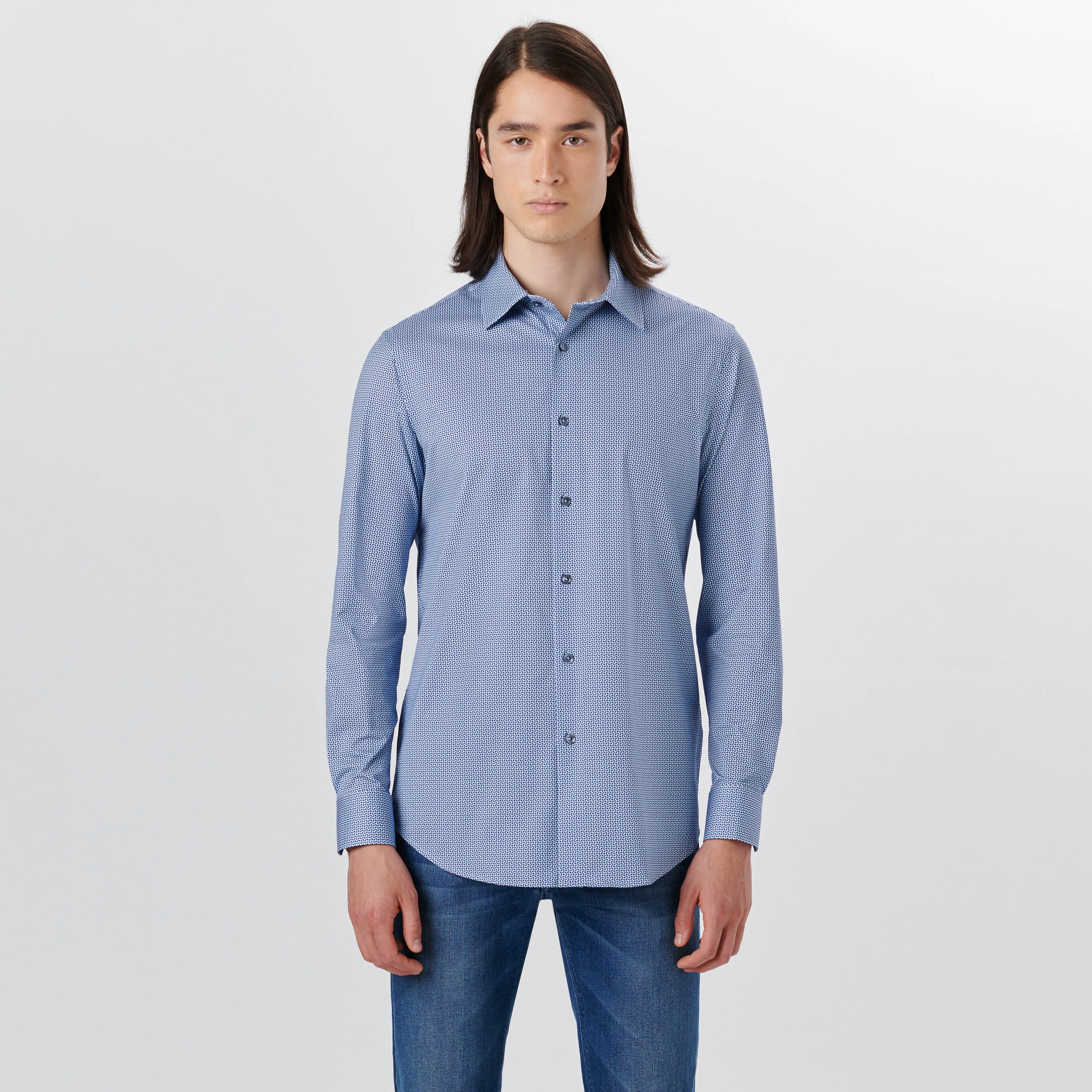 JAMES Geometric Print OoohCotton Shirt