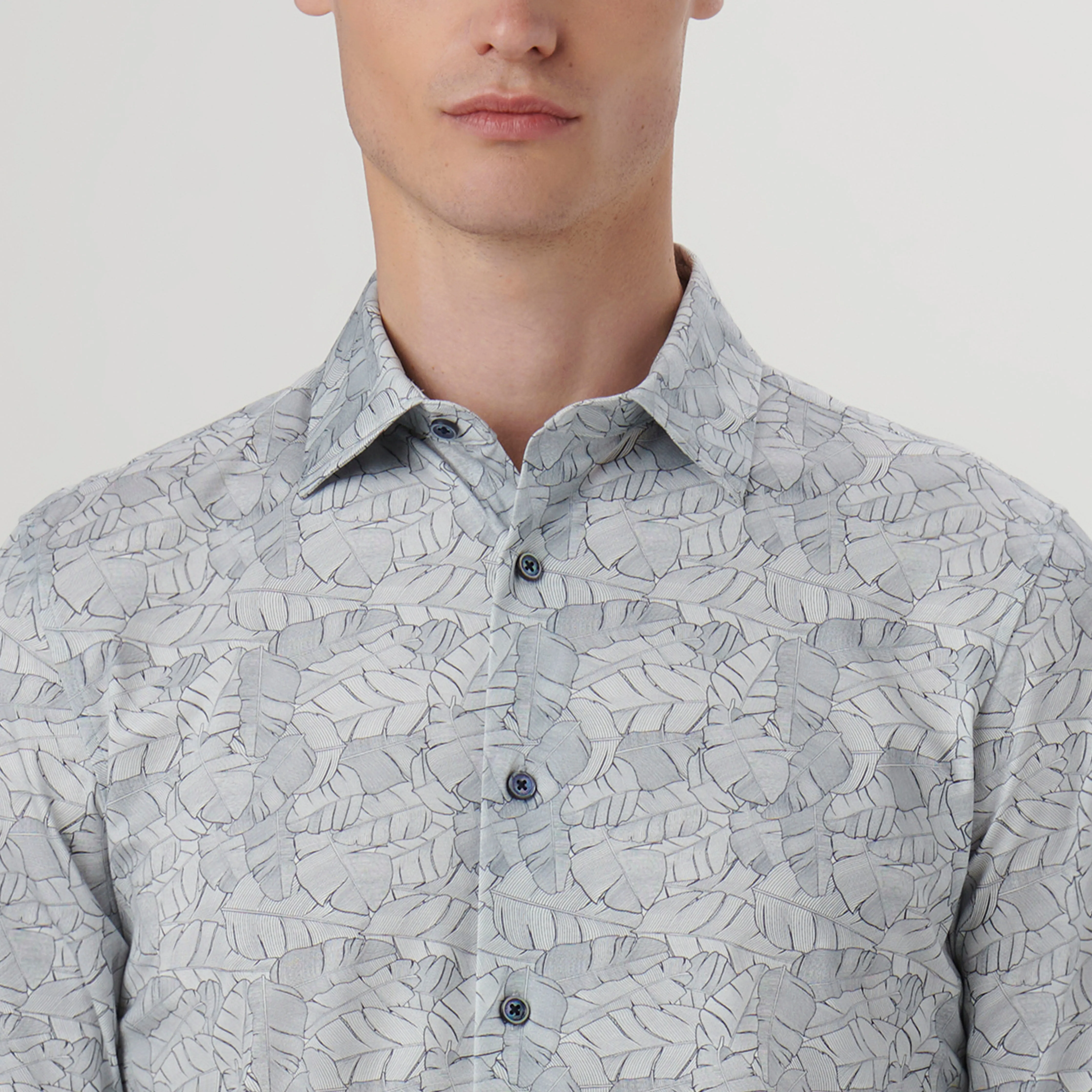 James Leaf Print OoohCotton Shirt