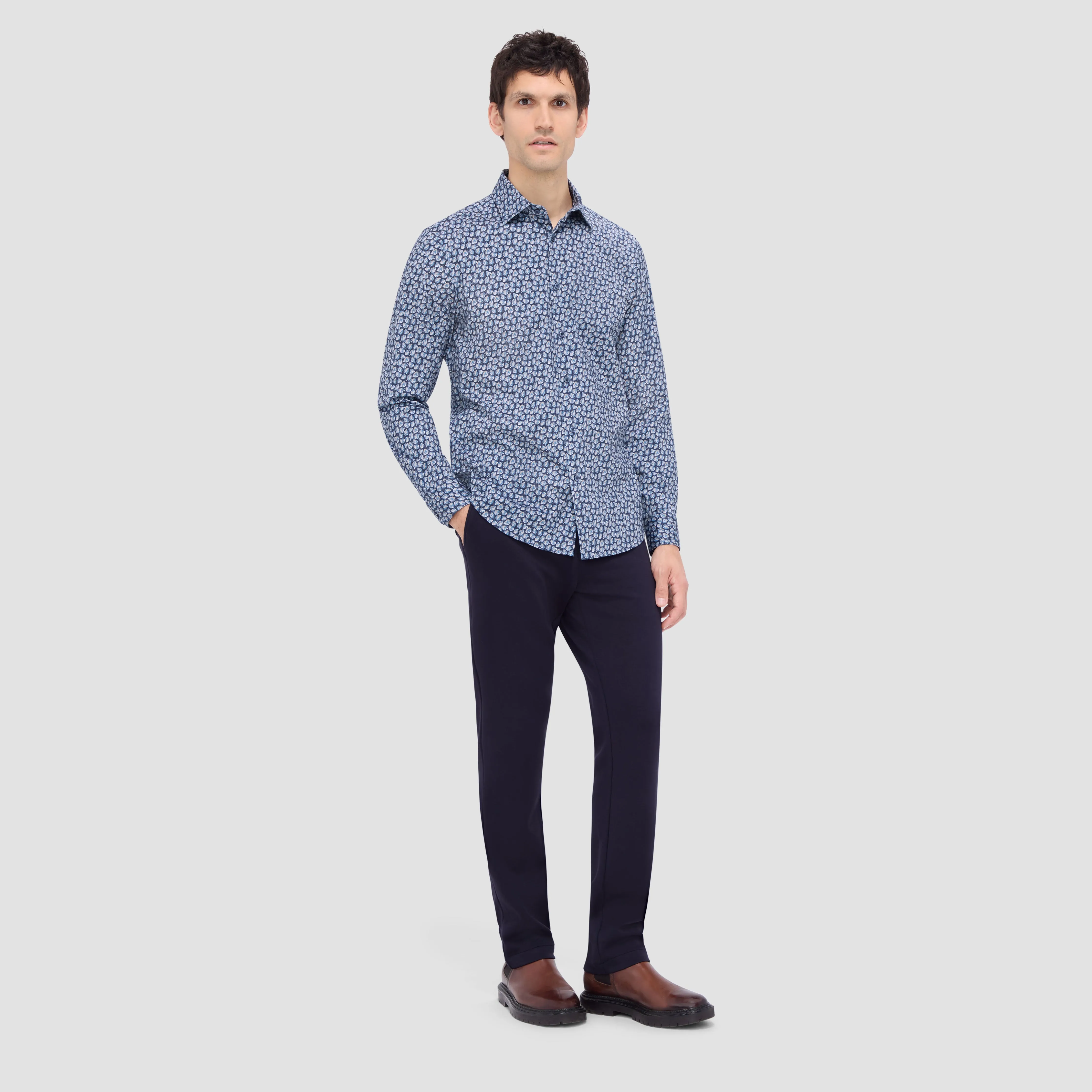 James Leaf Print OoohCotton Shirt