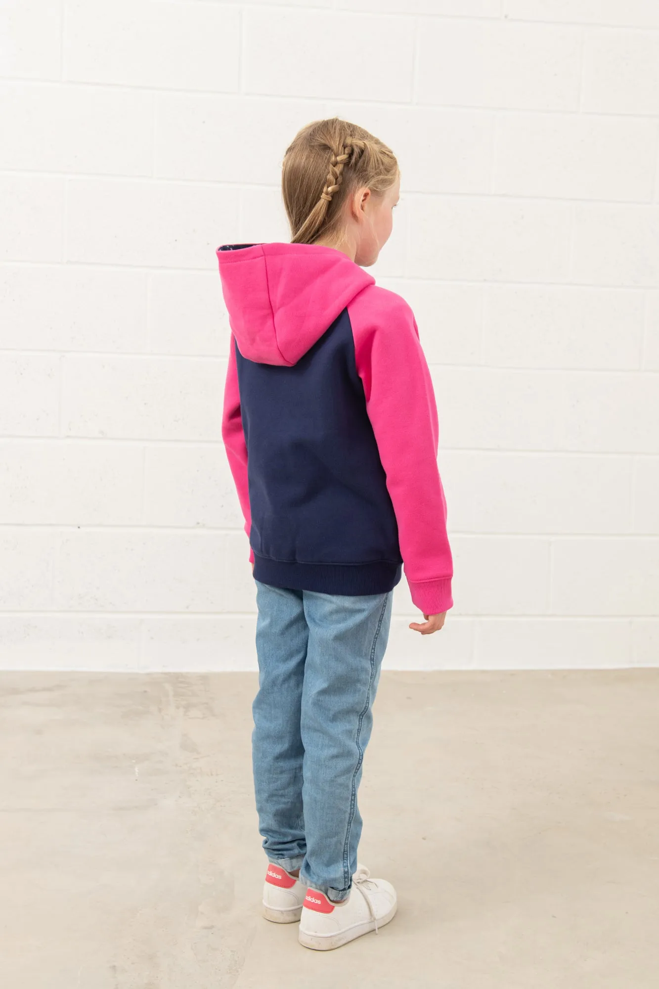 Jasmine Full Zip - Pink Navy Hearts