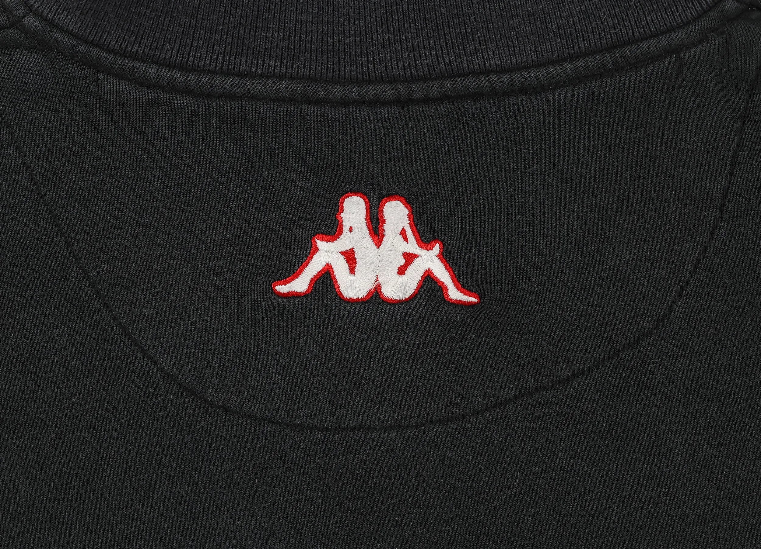 Kappa  Spell Out 90s 1/4 Zip Sweatshirt - Black - XL
