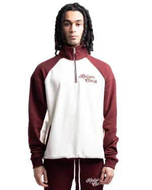 Keiser Clark Lucky Number 7 Qtr Zip Sweatshirt Burgundy