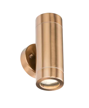 Knightsbridge WALL2LC 230V IP65 GU10 2 x 35W Up & Down Wall Light - Copper Colour