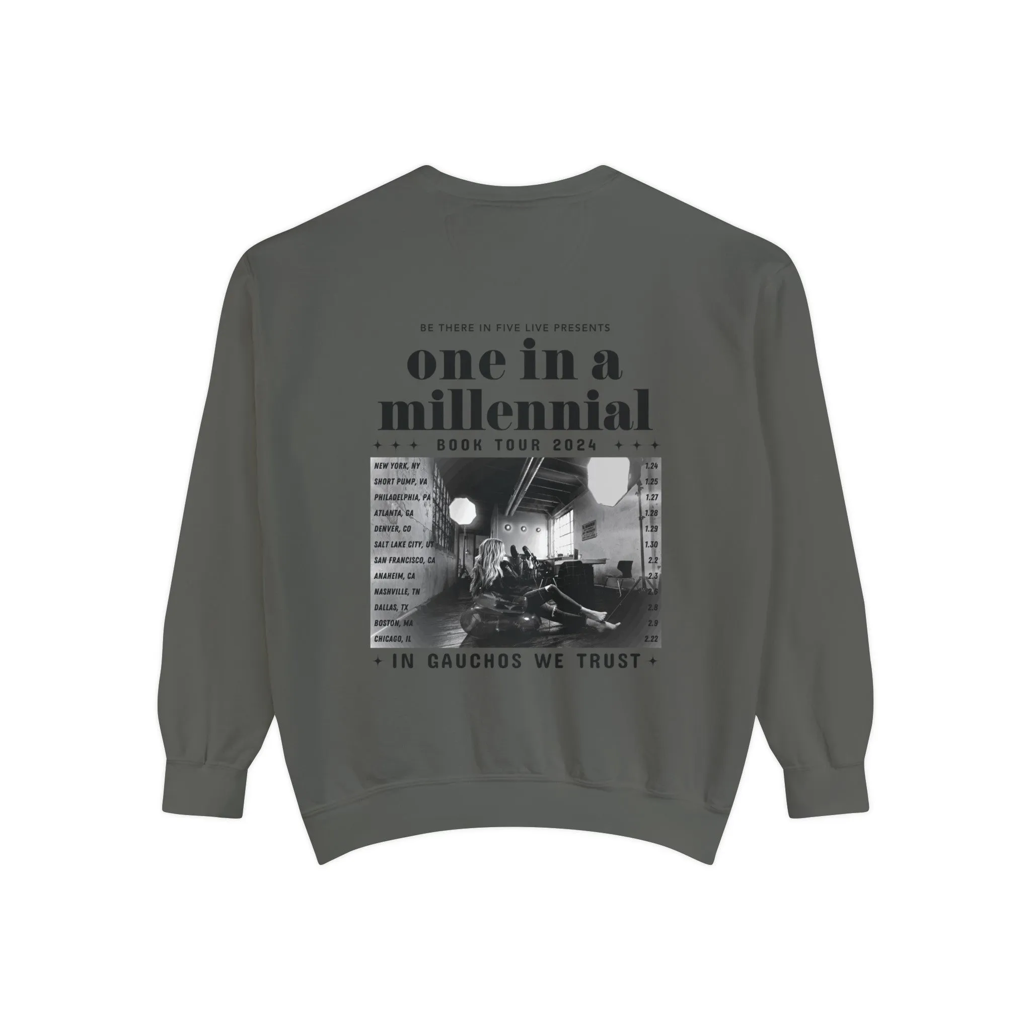 Leftover ONE IN A MILLENNIAL BOOK TOUR CREW NECK SWEATSHIRT, Limited Edition!