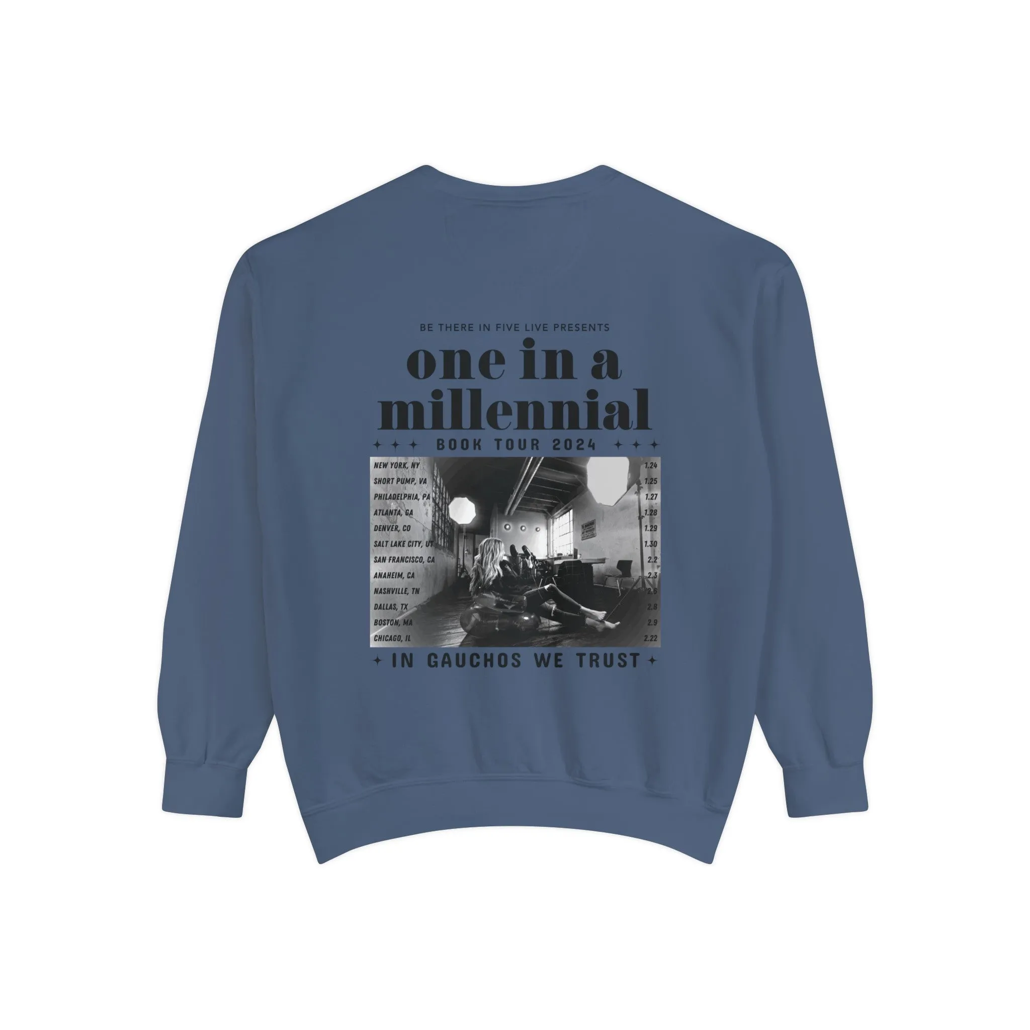Leftover ONE IN A MILLENNIAL BOOK TOUR CREW NECK SWEATSHIRT, Limited Edition!