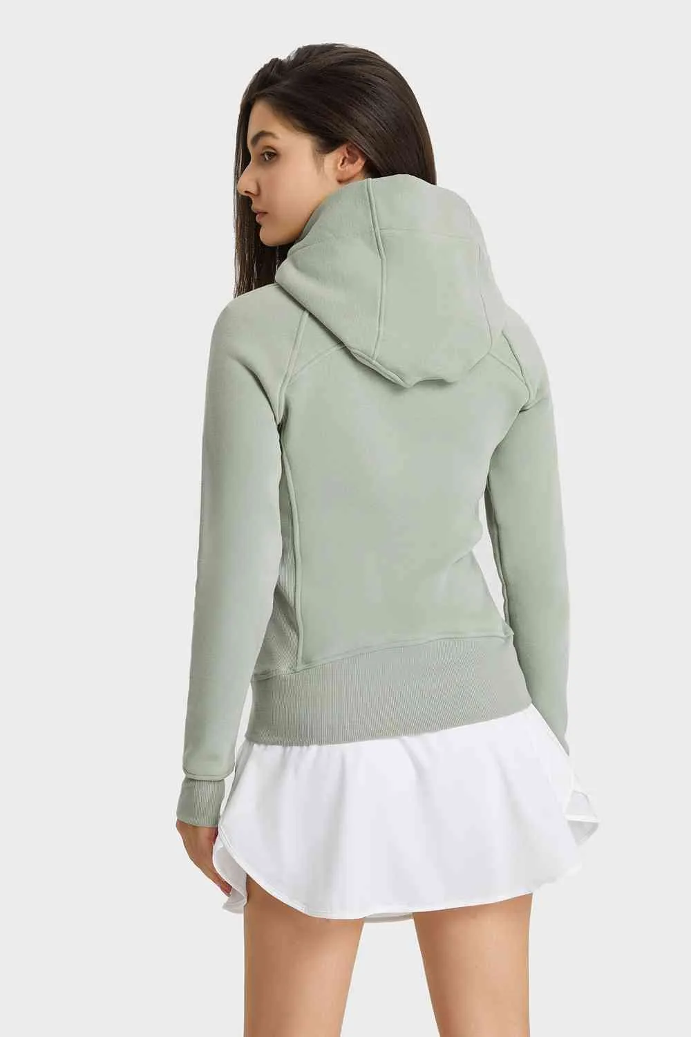 Liesel Zip Up Seam Detail Hooded Sports Jacket