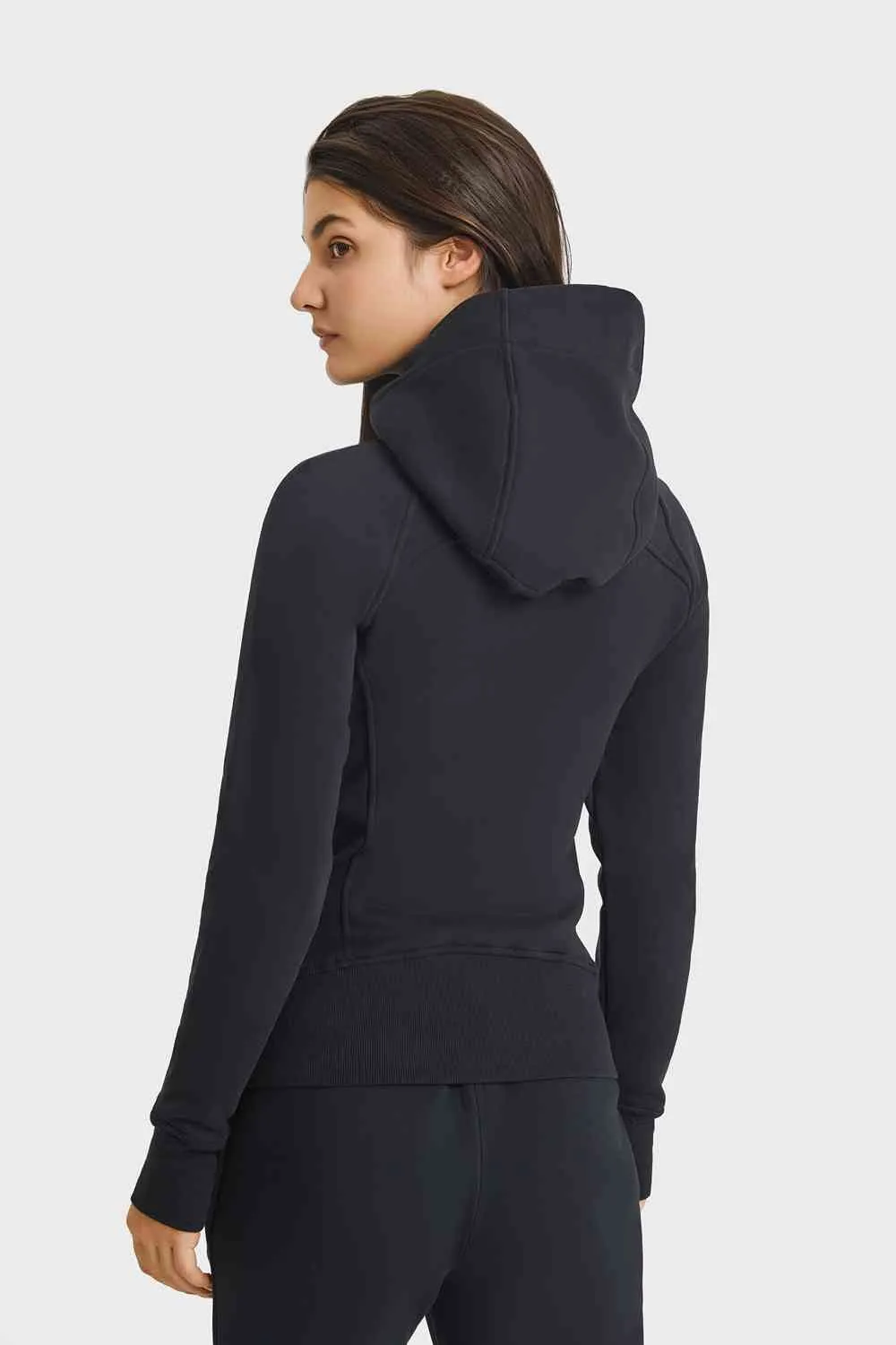 Liesel Zip Up Seam Detail Hooded Sports Jacket