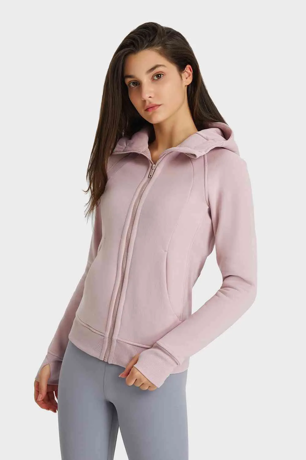 Liesel Zip Up Seam Detail Hooded Sports Jacket