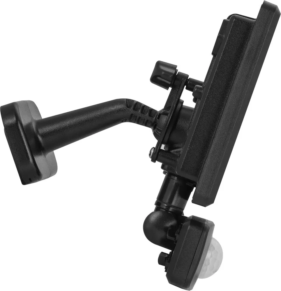 Luceco EFLD20B40P-06 20W Essence Security PIR Floodlight with Ball Joint 1m Cable - Dusk-Till-Dawn Override PIR - Black