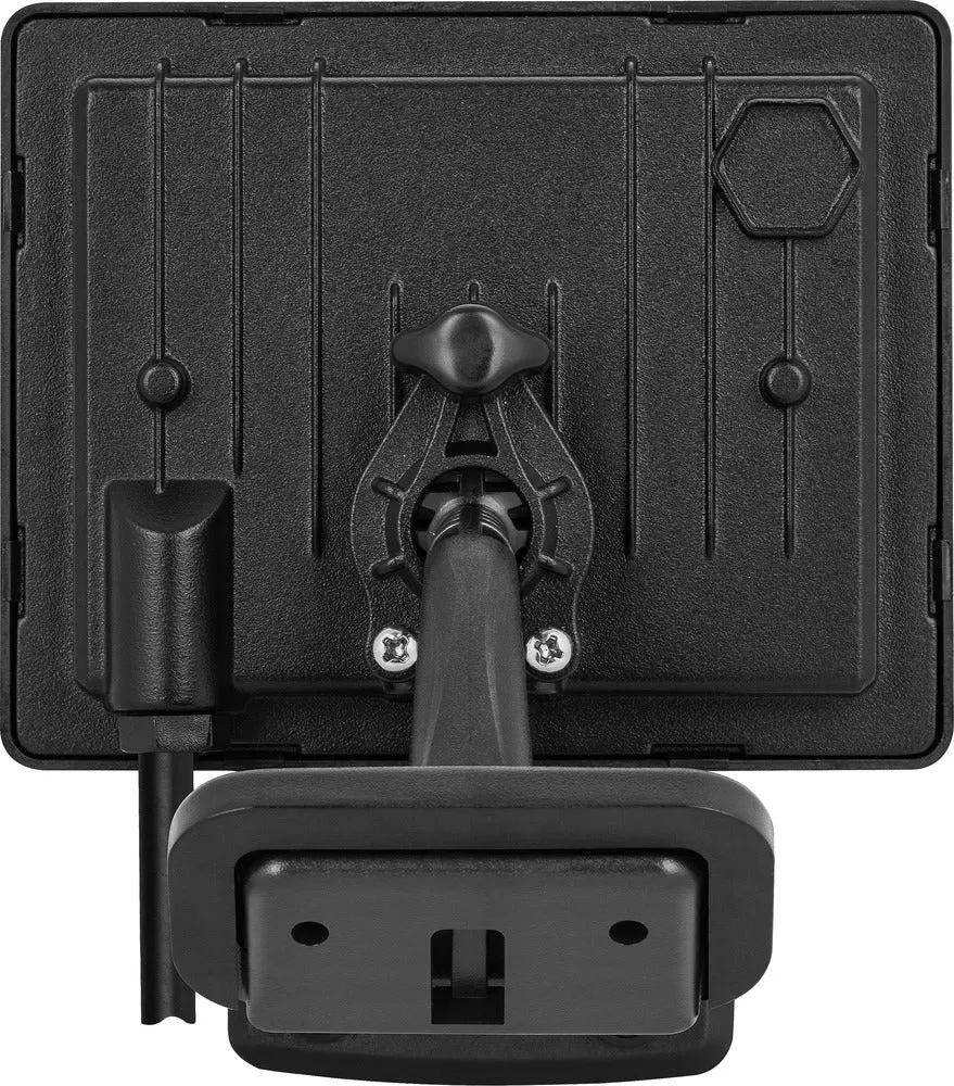 Luceco EFLD20B40P-06 20W Essence Security PIR Floodlight with Ball Joint 1m Cable - Dusk-Till-Dawn Override PIR - Black