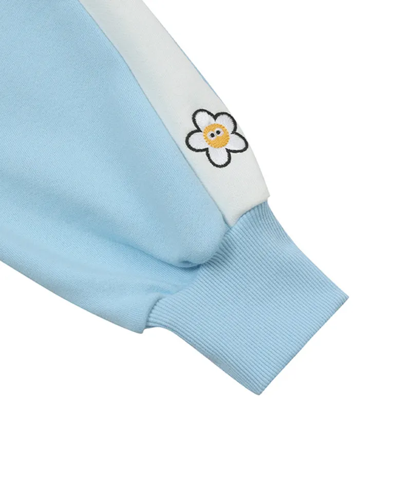 MACKY Golf: Karina Colored Zip-Up Sweat Shirt - Sky Blue